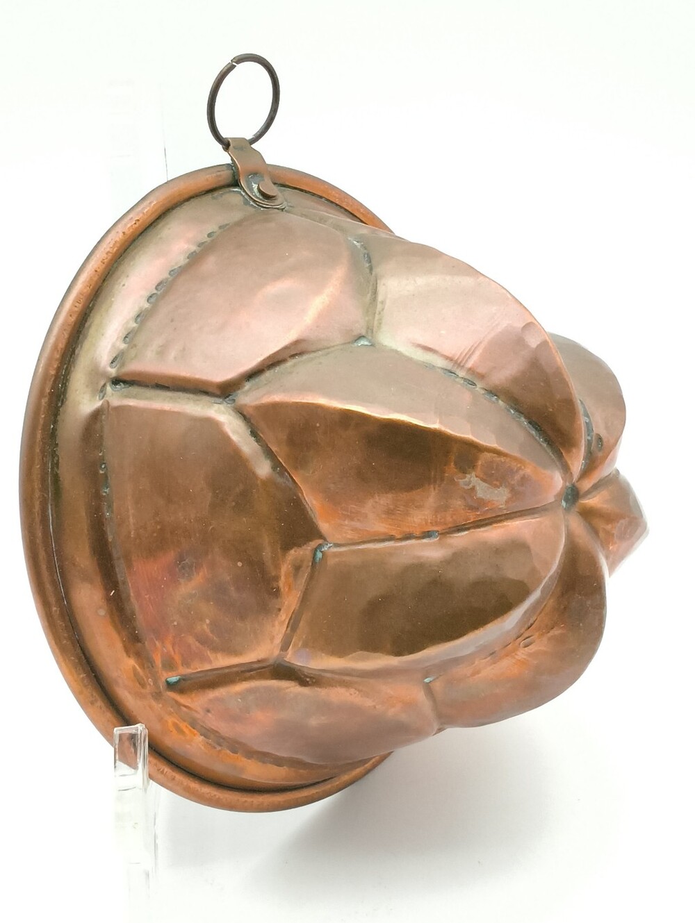 Antique Hand Peened Solid Copper Star Jelly Mold – 1910s Tin Lined Kitchenware
